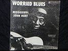 MISSISSIPPI JOHN HURT WORRIED BLUES PIEDMONT RECORDS PLP-13161 NICE FIRST PRESS
