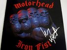 MOTORHEAD Iron Fist, VINYL Lemmy Kilmister ACE OF SPADES Bomber Autograph SIGNED