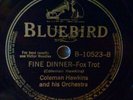 BLUEBIRD 10523 COLEMAN HAWKINS ORCHESTRA- BODY AND SOUL / FINE DINNER 78 NM