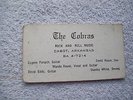 THE COBRAS 1960'S  ARKANSAS GARAGE BAND BUSINESS CARD