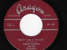 RARE CANADIAN  ROCKABILLY 45 SANDY MARINO AND THE SANDMEN ON ARAGON