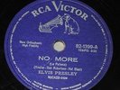 ELVIS PRESLEY - No More 78 RPM BRAZIL on EX-  =====its not lp mono 7 45 ps promo