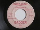 KEN DAVIS Gone Again Badger Wisconsin Rockabilly 45 HEAR