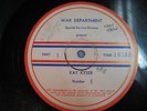 WW II War Dept Radio Transcription Record: Kay Kyser, Low Catalog #5, Dated 1943