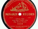 EARLY RED VICTOR MONARCH SINGLE: CARUSO SINGS AIDA- CELESTE AIDA (1903)
