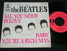 THE BEATLES All You Need Is Love & Baby,.../ 60s French SP EMI ODEON FO103 LUXE