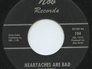 Hear - Rare Teen 45 - The Arena Twins - Heartaches Are Bad - Nob # 104 - M-