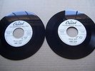 JOHNNY PECON   2  WHITE LABELS  CAPITOL RECORDS PROMOTIONAL 45RPM    POLKA