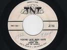'58 Twin Spin Txs Rockers JIMMY DEE You're Late Miss Kate/Here I Come VG++ HEAR