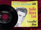 NELSON RICKY 1961 LONDON DL20402 45RPM HELLO MARY LOU / TRAVELLIN MAN PIC SLEEVE