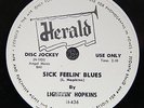 LIGHTNIN' HOPKINS - SICK FEELIN' BLUES - CLEAN HERALD PROMO 78 HEAR IT LISTEN