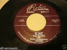 THE VELVETS RED ROBIN RECORDS  I / AT LAST 45 rpm Doo Wop R&B
