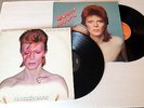 David Bowie 2 LP LOT ALADDIN SANE + PINUPS Vinyl + Promo Pin 1973