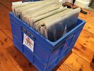 Crate of used Records Vinyl 70s 80s Bowie Jethro Tull Santana Led Zep