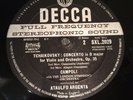 DECCA SXL 2029 CAMPOLI TCHAIKOVSKY VIOLIN CONCERTO CLASSICAL LP ARGENTA