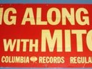 VINTAGE STORE DISPLAY SIGN SING ALONG WITH MITCH MILLER COLUMBIA RECORDS STEREO