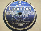 78 rpm-Edith PIAF - La vie en rose- Un refrain courait .... - COLUMBIA DF 3152