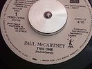Beatles related:Paul McCartney-This One US Promo same on both sides