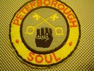 ORIGINAL NORTHERN SOUL PATCH-PETERBOROUGH SOUL FIST CROSSED KEYS-EX CONDITION