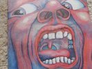 KING CRIMSON - LP- IN THE COURT OF THE CRIMSON KING. PINK RIM VG+++ 1970'S