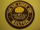 ORIGINAL NORTHERN SOUL PATCH-VA VA LIVES ON THE No1 ALL NIGHTER LARGER PATCH-EX