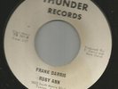 ROCKABILLY- FRANK DARRIS-- RUBY ANN - 1ST LABEL -HEAR BOTH -1962 ARIZONA THUNDER
