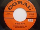 THE JOHNNY BURNETTE TRIO - HONEY HUSH 45RARE ROCKABILLY ON CORAL HEAR