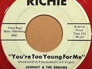 Doo Wop 45 JOHNNY & THE DREAMS You're Too Young For Me RED WAX on RICHIE   HEAR