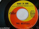 THE BEATLES Ticket To Ride STONE MINT UNPLAYED 1965 STOCK COPY 45 ORIG SLEEVE
