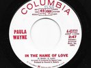 Northern Soul 45 PAULA WAYNE In The Name Of Love KENNY RANKIN Columbia WLP HEAR