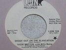Vicki Britton With Milo Bump Shoot Out The Plantation Lion 45 RPM