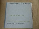 Pierre Boulez Structures pour deux Pianos - Kontarsky - WERGO (0408)