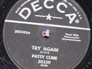 78-ROCK-PATSY CLINE-TRY AGAIN/TODAY TOMORROW & FOREVER on DECCA-