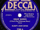 DECCA 7766 - SLEEPY JOHN ESTES - DROP DOWN - E-E