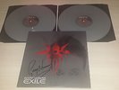 GARY NUMAN - EXILE - RARE AUTOGRAPHED 2 x GREY VINYL LP SET