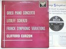 CURZON PLAYS GRIEG PIANO CONCERTO & FRANCK SYMPHONIC VARIATIONS DECCA SXL 2173