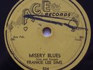 FRANKIE LEE SIMS: Misery Blues / What Will Lucy Do? BLUES 78 RPM on ACE