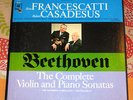 COLUMBIA 2 EYE STEREO BEETHOVEN COMPLETE VIOLIN PIANO SONATAS FRANCESCATTI MINT