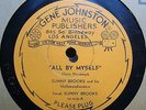 Gene Johnson  Sunny Brooks and his Hollywoodlanders  All By Myself  1931