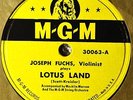 Joseph Fuchs Violinist Lotus Land 78 NICE Violin Mood Music Exotica Intermezzo