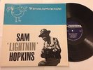 Sam Lightnin' Hopkins - The Rooster Crowed in England 77 Records UK LP