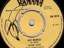 ALTON ELLIS/SKINHEAD REGGAE/BANANA BA347/HEY WORLD - HARDER AND HARDER..LISTEN