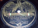 Mussolini VICTOR 35803 Message to People Of North America & Italian Americans