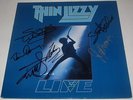 THIN LIZZY Life VINYL Gary Moore Sykes Scott Snowy Brian Downey Autograph SIGNED
