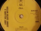 Rare Northern Soul 45.Larry Williams+ Johnny guitar watson.Too Late.Okeh /Epic