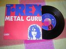 T.REX MARC BOLAN METAL GURU RARE EMI ITALY ORIGINAL 7” VINYL 1972