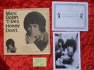 MARC BOLAN  - T.REX FAN CLUB LP-HONEY DONT + 1969 PROGRAMME + PHOTO