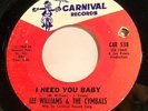 Soul 45 - Lee Williams & Cymbals - I need you baby - Mint-