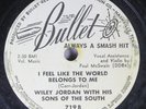 Hear  Hillbilly 78 Wiley Jordan W/ His Sons Of The South - I Feel Like The World