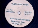 RED NICHOLS, Three Little Words, Brunswick VINYL TEST PRESSING B 15930-A, '34